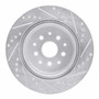 DFC Brake Rotor - Drilled and Slotted - Silver 631-76064L