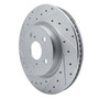 DFC Brake Rotor - Drilled & Slotted - Silver 631-76154L