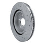 DFC Brake Rotor - Drilled & Slotted - Silver 631-76154L