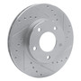 DFC Brake Rotor - Drilled and Slotted - Silver 631-80027R