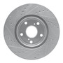 DFC Brake Rotor - Drilled and Slotted - Silver 631-76055R