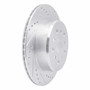 DFC Brake Rotor - Drilled and Slotted - Silver 631-76064R