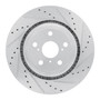DFC Brake Rotor - Drilled & Slotted - Silver 631-76170R