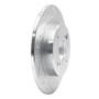 DFC Brake Rotor - Drilled and Slotted - Silver 631-76035R