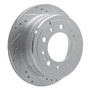 DFC Brake Rotor - Drilled and Slotted - Silver 631-76113R