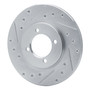 DFC Brake Rotor - Drilled and Slotted - Silver 631-76006L
