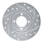 DFC Brake Rotor - Drilled and Slotted - Silver 631-76006L
