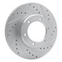 DFC Brake Rotor - Drilled and Slotted - Silver 631-76102R