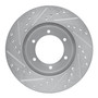 DFC Brake Rotor - Drilled and Slotted - Silver 631-76102R