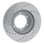 DFC Brake Rotor - Drilled and Slotted - Silver 631-76102R