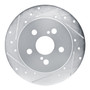 DFC Brake Rotor - Drilled and Slotted - Silver 631-76156L