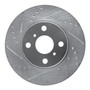 DFC Brake Rotor - Drilled and Slotted - Silver 631-76078L