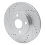 DFC Brake Rotor - Drilled and Slotted - Silver 631-76078L