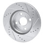 DFC Brake Rotor - Drilled and Slotted - Silver 631-76078L