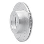 DFC Brake Rotor - Drilled and Slotted - Silver 631-76115L