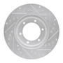 DFC Brake Rotor - Drilled and Slotted - Silver 631-76115L
