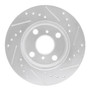 DFC Brake Rotor - Drilled and Slotted - Silver 631-76049L