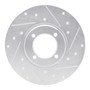 DFC Brake Rotor - Drilled and Slotted - Silver 631-76007R