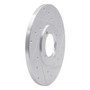 DFC Brake Rotor - Drilled and Slotted - Silver 631-76007R
