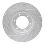 DFC Brake Rotor - Drilled and Slotted - Silver 631-76115R
