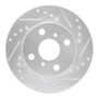 DFC Brake Rotor - Drilled and Slotted - Silver 631-76049R