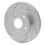 DFC Brake Rotor - Drilled and Slotted - Silver 631-76108L