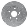 DFC Brake Rotor - Drilled and Slotted - Silver 631-76108L