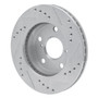 DFC Brake Rotor - Drilled and Slotted - Silver 631-76108L