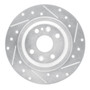 DFC Brake Rotor - Drilled and Slotted - Silver 631-80037R