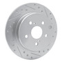 DFC Brake Rotor - Drilled and Slotted - Silver 631-76089R