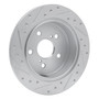 DFC Brake Rotor - Drilled and Slotted - Silver 631-76089R