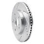 DFC Brake Rotor - Drilled and Slotted - Silver 631-76135L