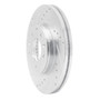 DFC Brake Rotor - Drilled and Slotted - Silver 631-80038L