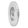 DFC Brake Rotor - Drilled and Slotted - Silver 631-80038L