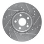 DFC Brake Rotor - Drilled and Slotted - Silver 631-76059L