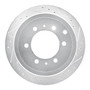 DFC Brake Rotor - Drilled and Slotted - Silver 631-76117R