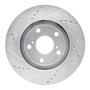 DFC Brake Rotor - Drilled and Slotted - Silver 631-76135R