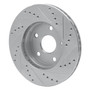 DFC Brake Rotor - Drilled and Slotted - Silver 631-76109L