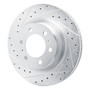 DFC Brake Rotor - Drilled and Slotted - Silver 631-76162L