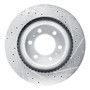 DFC Brake Rotor - Drilled and Slotted - Silver 631-76162L