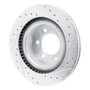 DFC Brake Rotor - Drilled and Slotted - Silver 631-76162L