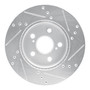 DFC Brake Rotor - Drilled and Slotted - Silver 631-76151L