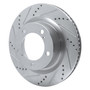DFC Brake Rotor - Drilled and Slotted - Silver 631-76136L