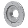 DFC Brake Rotor - Drilled and Slotted - Silver 631-76136L