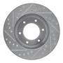 DFC Brake Rotor - Drilled and Slotted - Silver 631-76118R