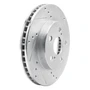 DFC Brake Rotor - Drilled and Slotted - Silver 631-76151R