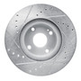 DFC Brake Rotor - Drilled and Slotted - Silver 631-80036R