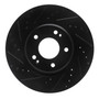 DFC Brake Rotor - Drilled and Slotted - Black 633-03054L
