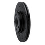 DFC Brake Rotor - Drilled and Slotted - Black 633-03054L