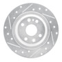 DFC Brake Rotor - Drilled and Slotted - Silver 631-80037L